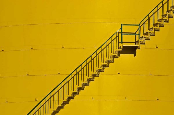 Canada, Ontario, Little Current Yellow stairway